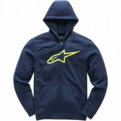 Alpinestars Ageless II Fleece -Motorcycle Accessories Sales alpinestars ageless ii fleece navy hi vis yellow img1 20
