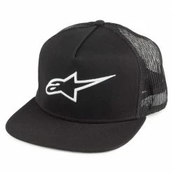 Alpinestars Corp Trucker Hat -Motorcycle Accessories Sales alpinestars corp trucker cap black white img1 17