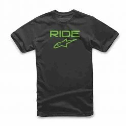 Alpinestars Ride 2 T-Shirt -Motorcycle Accessories Sales alpinestars ride 2 tee black green img1 7