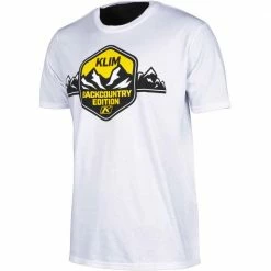 Klim Backcounty Edition Short Sleeve T-shirt -Motorcycle Accessories Sales klim backcounty edition ss t shirt white yellow img3