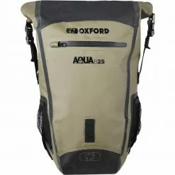 Oxford Aqua B-25 Hydro Backpack - Khaki/Black -Motorcycle Accessories Sales oxford aqua b 25 hydro backpack khaki black img1 1