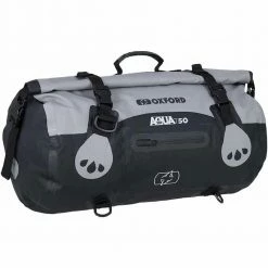 Oxford Aqua T-50 Roll Bag - Grey/Black -Motorcycle Accessories Sales oxford aqua t 50 roll bag grey black img2 1