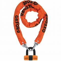 Oxford Hd Chain Lock 1.5Mtr Orange -Motorcycle Accessories Sales oxford hd chain lock 1 5mtr orange img1 3